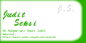 judit sepsi business card